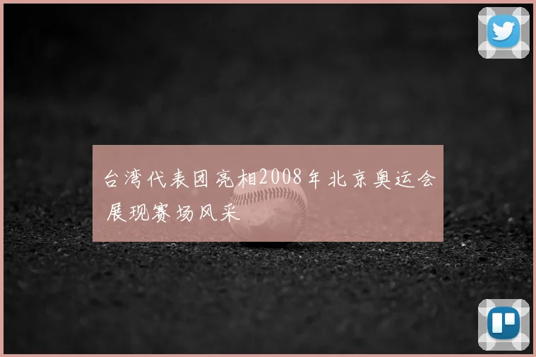 台湾代表团亮相2008年北京奥运会 展现赛场风采